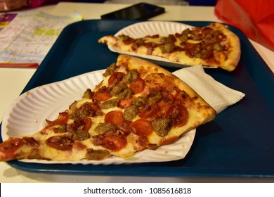 New York Pizza Slice On Tray