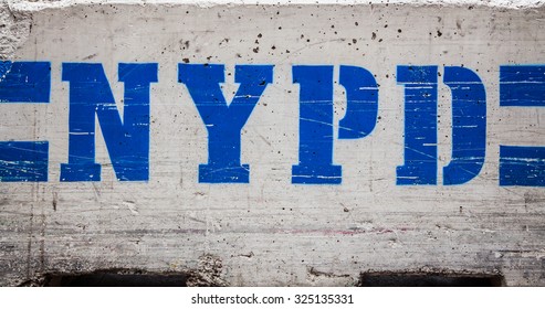 New York Police Department Concrete Barrier