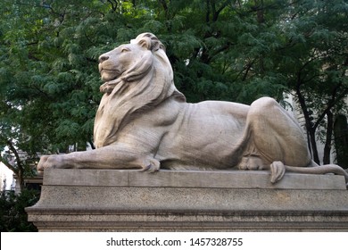 New York Public Library Lion Monument 