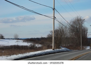 New York Road In Upstate New York