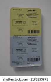 NEW YORK - SEPTEMBER 1 , 2022: Antiviral Medication PAXLOVID (nirmatrelvir Tablets; Ritonavir Tablets) Now Authorized For Emergency As A Treatment Option For COVID-19