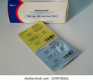 NEW YORK - SEPTEMBER 1 , 2022: Antiviral Medication PAXLOVID (nirmatrelvir Tablets; Ritonavir Tablets) Now Authorized For Emergency As A Treatment Option For COVID-19