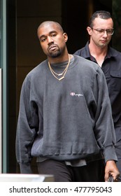 NEW YORK - SEPTEMBER 3: Kanye West is seen exiting her hotel on September 3, 2016 in New York City.