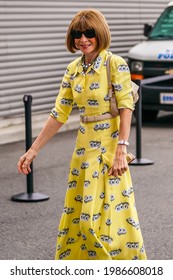 NEW YORK - SEPTEMBER 7, 2019: Editor-in-chief of Vogue magazine Anna Wintour in New York City