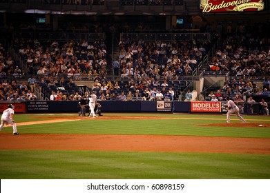 NEW YORK - SEPTEMBER 7: Yankees Second Baseman Robinson Cano Fouls Off A Pitch From Orioles Pitcher Jake Arrieta During A Game At Yankee Stadium September 7, 2010 In New York, NY