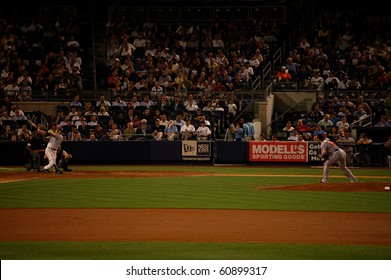 NEW YORK - SEPTEMBER 7: Yankees Catcher Jorge Posada Connects On A Pitcher From Orioles Pitcher Jake Arrieta In A Game At Yankee Stadium September 7, 2010 In New York, NY