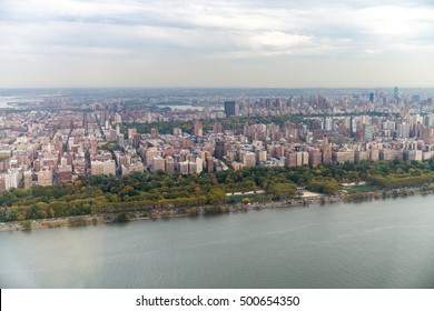 New York From The Sky. Manhattan West Side.