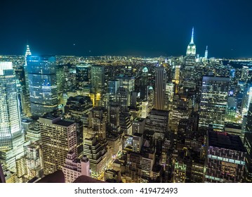 New York Skyline In The Night