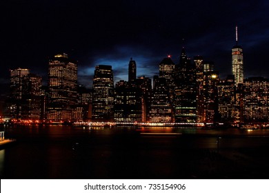 New York Skyline at Night - Shutterstock ID 735154906
