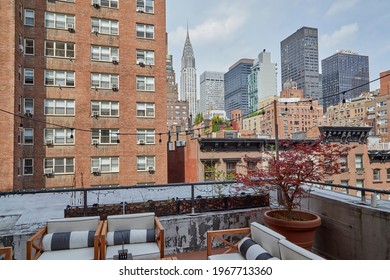 New York Skyline From Penthouse Rooftop