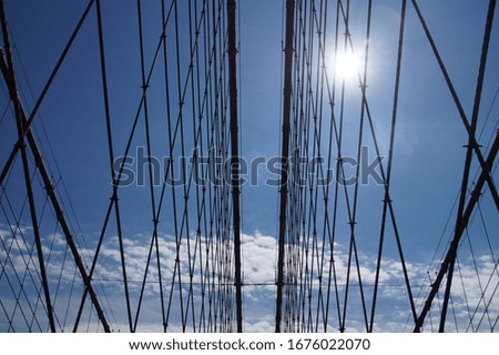 Similar – Image, Stock Photo over the bridge New York