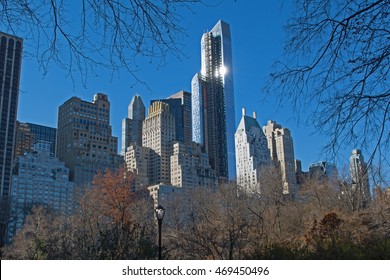 New York Skyline Winter Central Park