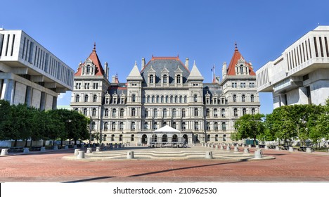 The New York State Capitol Building In Albany, Home Of The New York State Assembly.