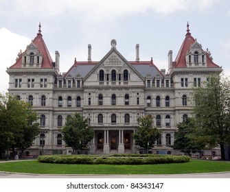 The New York State Capitol Building In Albany, Home Of The New York State Assembly.