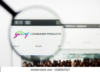 New York, New York State, USA - 18 June 2019: Illustrative Editorial Of Godrej Consumer Products Website Homepage. Godrej Consumer Products Logo Visible On Display Screen.