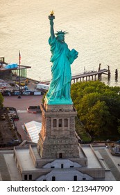 New York Statue Of Liberty Aerial View