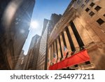 New York Stock Exchange building on Wall Street in Manhattan