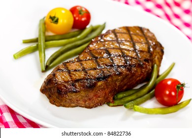 New York Strip Steak With Green Beans