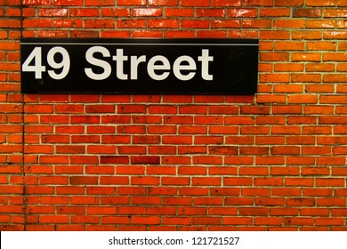 New York Subway Brick Wall Background