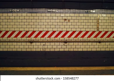 New York Subway Platform Wall