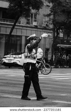 A New York traffic cop dancing