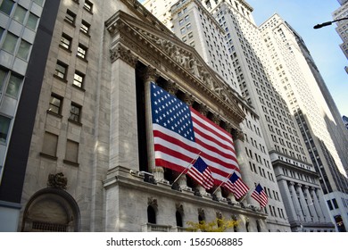 New York, New York / United States of America. November 9 2019: New York Stock Exchange in Full Day Light