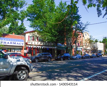New York - United States, June 24, 2015 - Street of City Island in New York - United State