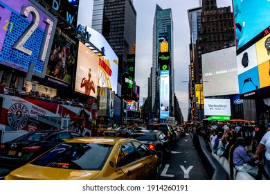 New york, United States, June 29 2019 : Vibrant Times Square before the COVID-19 spread