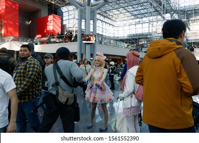 New York, New York /  United States - November 15 2019: Anime NYC 2019 Convention At The Javits Center. First Day Of The Event.