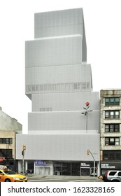 New York, United States - November -18, 2013: New Museum, By Sejima + Nishizawa (SANAA), With Rose II, By Isa Genzken