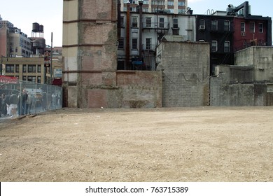 New York, United States - October 04, 2008: Empty Lot In New York City