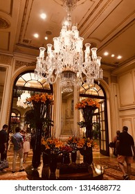 New York, New York United States: September 2 2018: Interior Of The Plaza Hotel In NYC