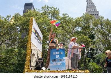 New York, New York USA - 06-27-2021 Panyc Float At The 2021 Nyc Pride Parade