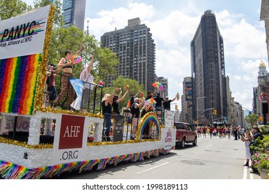 New York, New York USA - 06-27-2021 Panyc Float At The 2021 Nyc Pride Parade