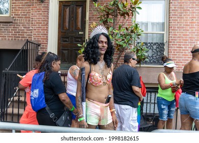 New York, New York USA - 06-27-2021 Person Looking Great At The 2021 Nyc Pride Parade