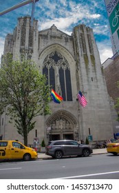 New York, New York, USA; 070619: Church Of The Heavenly Rest With Gay Flag