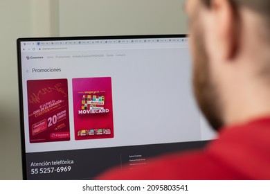 New York, USA - 1 May 2021: Cinemex Company Website With Logo On Screen, Illustrative Editorial