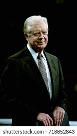 New York New York, USA, 14th July, 1992
Former United States President James Carter Addresses The 1992 Democratic Nominating Convention From The Stage At Madison Square Garden. 
