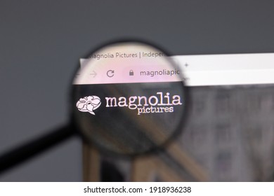 New York, USA - 15 February 2021: Magnolia Pictures Website In Browser With Company Logo, Illustrative Editorial