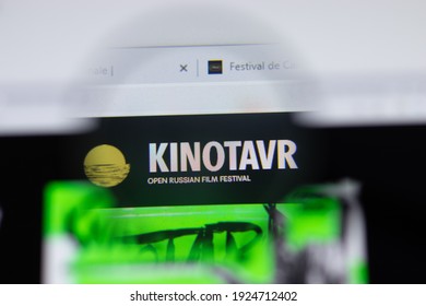 New York, USA - 17 February 2021: Kinotavr Logo Close Up On Website Page, Illustrative Editorial