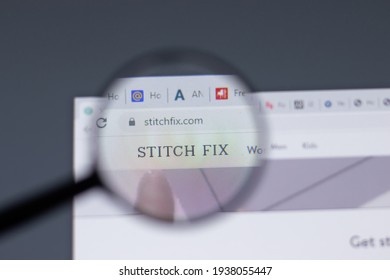 New York, USA - 17 February 2021: Stitch Fix Logo Close Up On Website Page, Illustrative Editorial