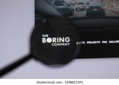 New York, USA - 18 March 2021: The Boring Company Company Logo Icon On Website, Illustrative Editorial