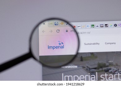 New York, USA - 18 March 2021: Imperial Oil Company Logo Icon On Website, Illustrative Editorial