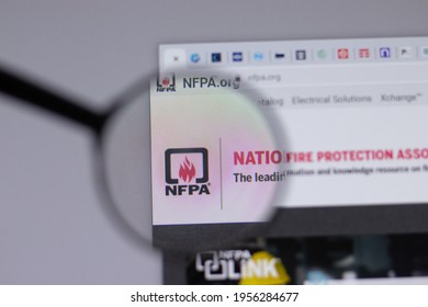 New York, USA - 18 March 2021: NFPA National Fire Protection Association Company Logo Icon On Website, Illustrative Editorial