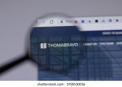 New York, USA - 18 March 2021: Thoma Bravo Company Logo Icon On Website, Illustrative Editorial