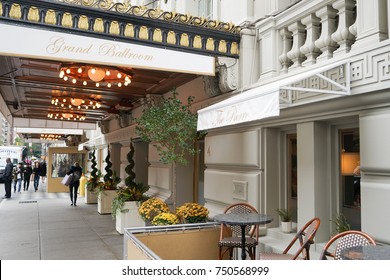 NEW YORK, USA. 25 OCTOBER 2017. Exterior Of The Pierre, An Iconic Taj Hotel