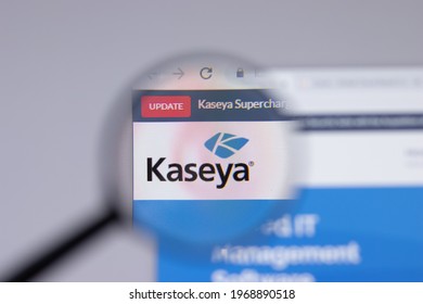 New York, USA - 26 April 2021: Kaseya Logo Close-up On Website Page, Illustrative Editorial