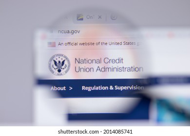 New York, USA - 26 April 2021: National Credit Union Administration ncua.gov logo close-up on website page, Illustrative Editorial