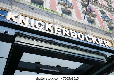 NEW YORK, USA. 28 OCTOBER 2017.Exterior Of The The Knickerbocker Hotel ?
