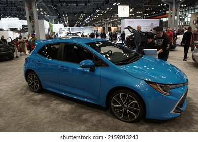 New York, New York, USA - April 23, 2022: 2022 Toyota Corolla Hatchback At The New York Auto Show